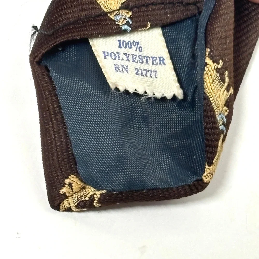 Blue Chip Gifts Necktie Mens OS Brown‎ Bull and Bear Finance Tie Stock Market